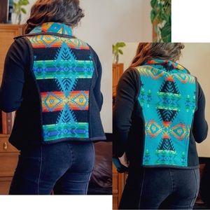 Unique Pendleton-like Handmade Wool Reversible Vest